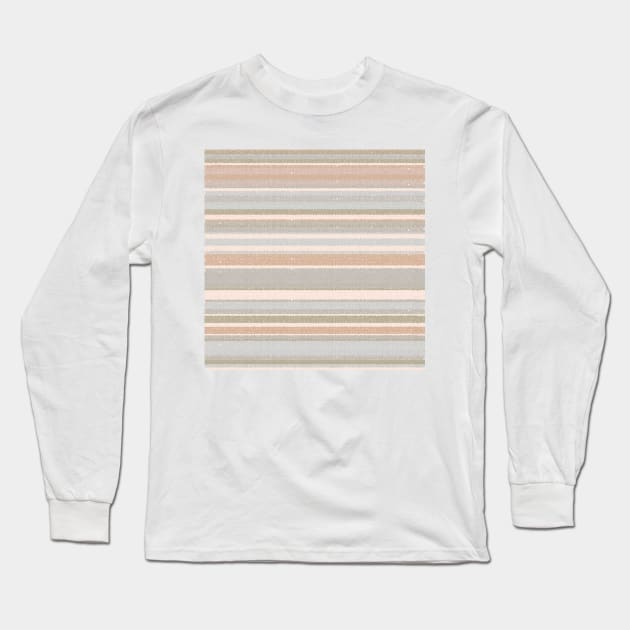 Country Linen / Neutral Stripes Long Sleeve T-Shirt by matise